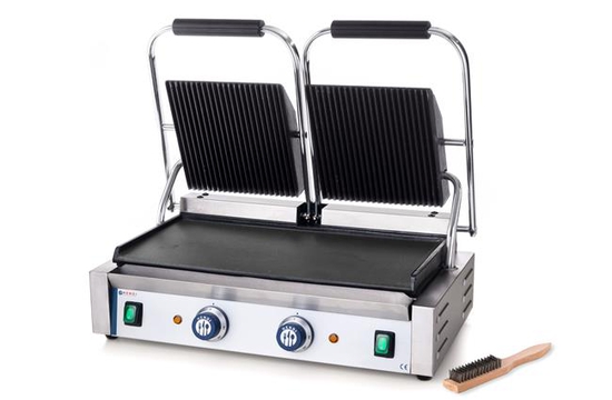 Grill kontaktowy podwójny - ryflowano-gładki 