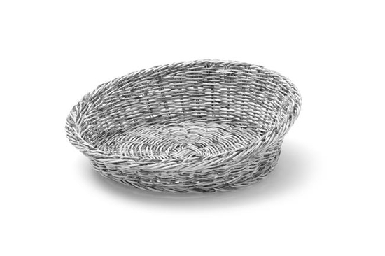 Kosz skośny okrągły, szary, śr.  370 mm 