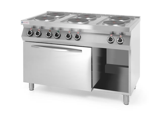 KUCHNIA ELEKTRYCZNA 6-PŁYTOWA KITCHEN LINE Z KONWEKCYJNYM PIEKARNIKIEM ELEKTRYCZNYM GN 1/1 