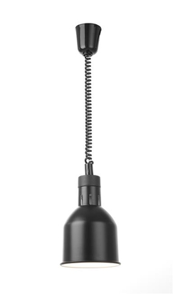 Lampa do podgrzewania potraw- wisząca, cylindryczna średnica 175x(H)250, czarna 