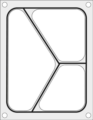 Matryca do zgrzewarki  BOKAMA AG02E oraz AG02HD na tackę trójdzielną  227x178 mm 