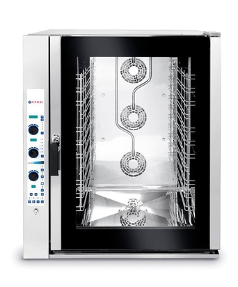 Piec konwekcyjno-parowy 11x GN1/1 - elektryczny, sterowanie elektroniczne z automatycznym systeme... 