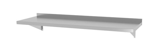 Półka wisząca na konsolach, z dwiema konsolami, o wym. 1400x300x250 mm 