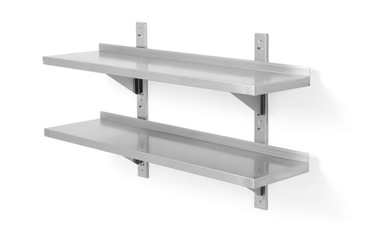Półka wisząca przestawna, podwójna z dwiema konsolami, o wym. 600x300x600 mm 