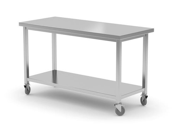 Stół jezdny , z półką - skręcany, HENDI, Kitchen Line, 1200x600x850 mm, 1200x600x(H)850mm 