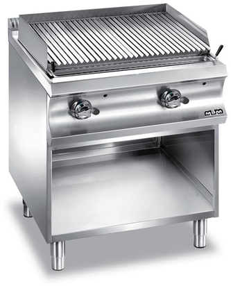 Grille z lawą wulkaniczną stołowy i na podstawie z trzech stron zamkniętej, gazowe Na podstawie, 2x 10 kW