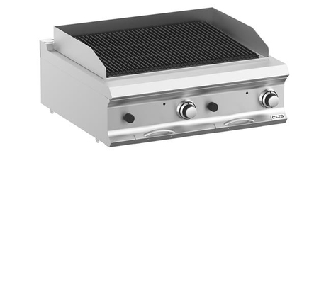 Grill lawowy gazowy podwójny z rusztem żeliwnym nastawny linia DominaPro 700 