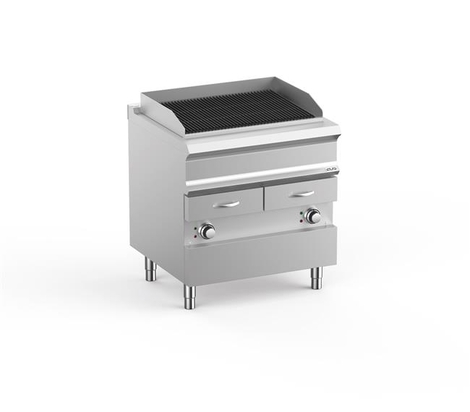 Grill wodny elektryczny podwójny na podstawie z szufladą na wodę, linia DominaPro 700 