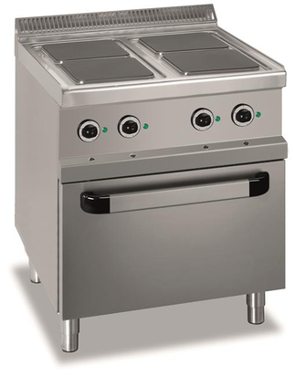Kuchnia elektryczna z piekarnikiem elektrycznym GN 2/1 linia 700  4-płytowa 