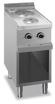  Kuchnia elektryczna na podstawie z trzech stron zamkniętej linia 700  2 płytowa  