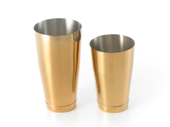 Shaker Boston 2-częściowy typu TIN&TIN 700 ml+ 500 ml złoty  