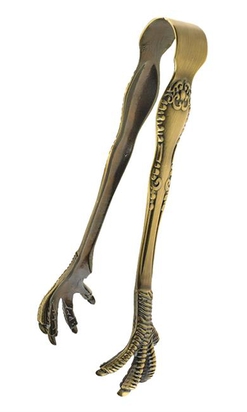 Szczypce do lodu szpony antique brass 