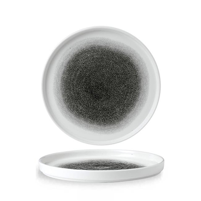 Talerz płytki z rantem Raku Quartz Black 210mm