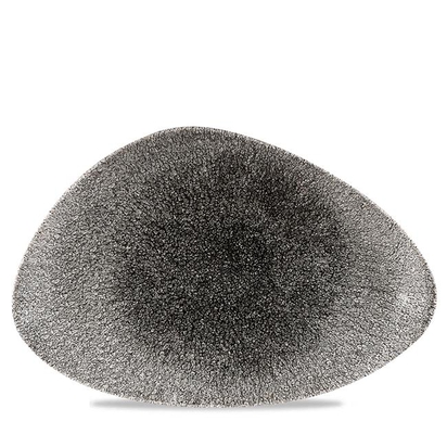 Talerz trójkątny Raku Quartz Blac 355x188mm