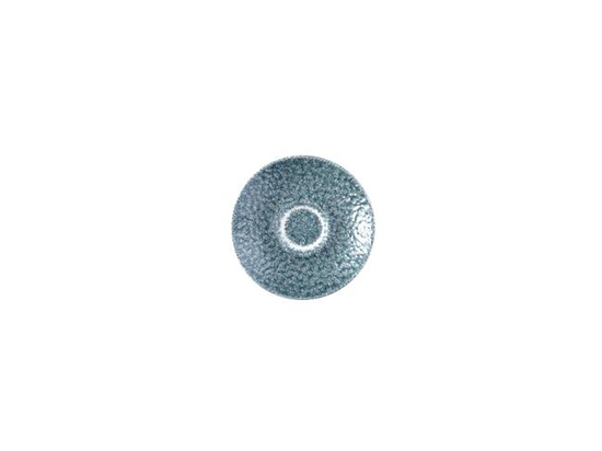 Spodek espresso Raku Topaz Blue 118mm