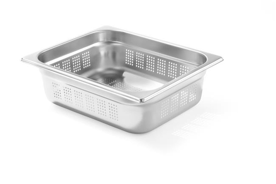 perforowany pojemnik ze stali nierdzewnej GN 1/2 (h)100 mm