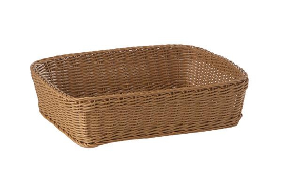 Koszyk prostokątny z polipropylenu brąz 400x300c100 mm 