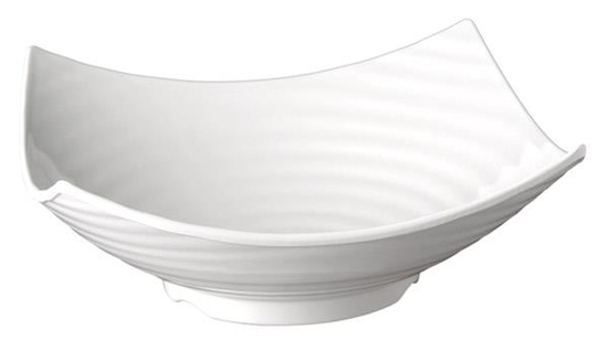 Miska kwadratowa GLOBAL BUFFET z melaminy, biała, 40 x 40 cm 