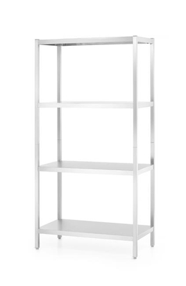 Regał skręcany 5-półkowy, pakowany w karton, nogi składane, HENDI, 900x450x(H)1800mm 