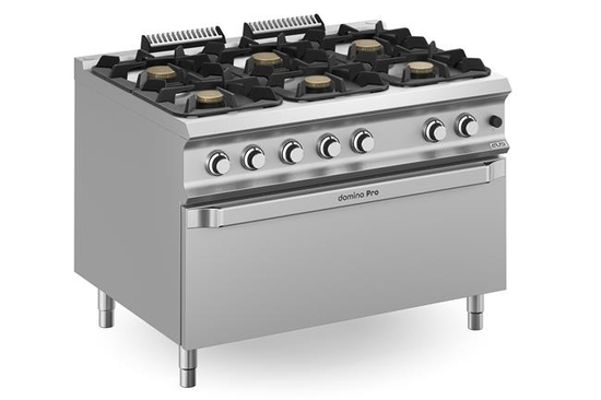 Kuchnia gazowa z nowymi palnikami FLEX BURNERS o mocy 7 kW i 11 kW, z piekarnikiem gazowym statycznym MAXI 