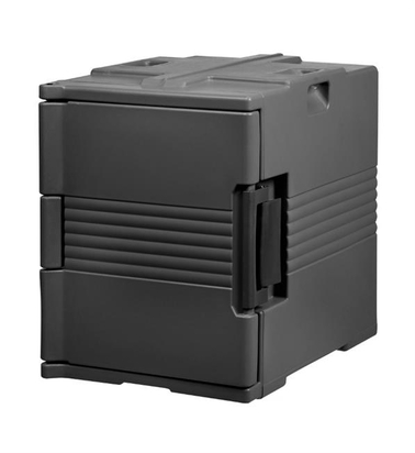 Pojemnik termoizolacyjny cateringowy 2 x GN 1/1 - 200, ładowany od frontu, AmerBox, GN 1/1, czarny, 465x655x(H)625mm 