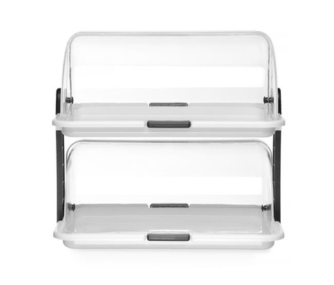 Witrynka rolltop podwójna, HENDI, 380x260x(H)355mm 
