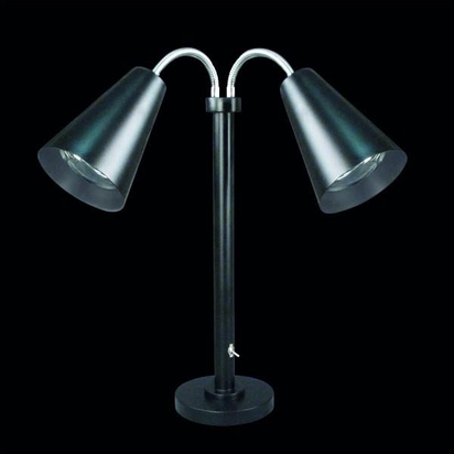 Lampa grzewcza bufetowa z wtyczką UK DWH czarna Modern 559 mm 