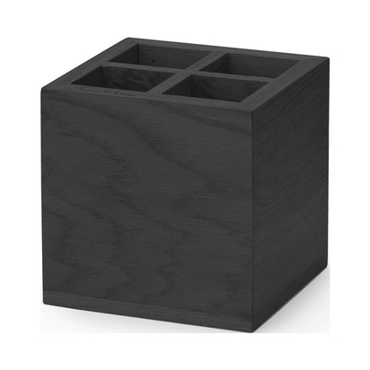 Skrzynka na sztućce i serwetki Madeira Black 150x150x150 mm 
