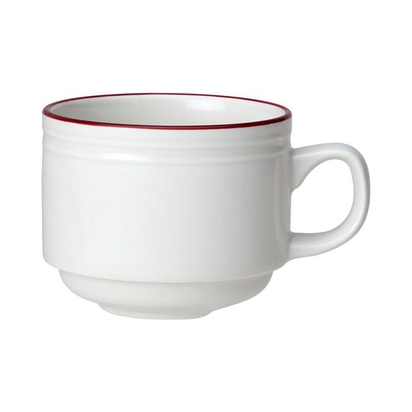 Filiżanka sztaplowana do kawy i herbaty Bead Maroon Band 200 ml 