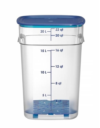 Pojemnik na żywność CamSquares Fresh Pro, Cambro, 22,8L, transparentny, 289x289x(H)401mm 