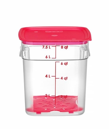 Pojemnik na żywność CamSquares Fresh Pro, Cambro, 7,6L, transparentny, 229x229x(H)243mm 
