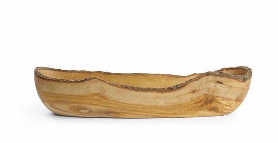 Miska podłużna z drewna oliwnego, HENDI, 400x90x(H)80mm 