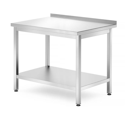 Stół przyścienny z półką - skręcany, głębokość 700 mm, HENDI, Kitchen Line, 1000x700x850 mm, 1000x700x(H)850mm 