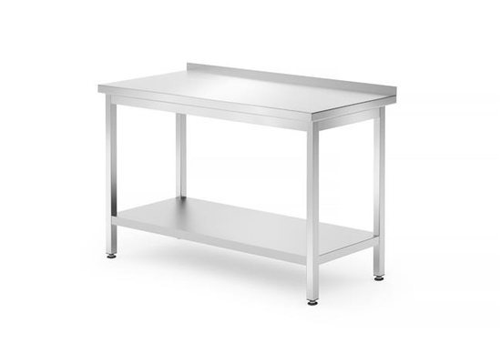 Stół przyścienny z półką - skręcany, głębokość 700 mm, HENDI, Kitchen Line, 1200x700x850 mm, 1200x700x(H)850mm 