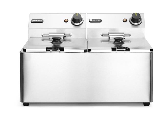 Frytownica 2×8 l, HENDI, Kitchen Line, 16L, 230V/7000W, 542x430x(H)351mm 