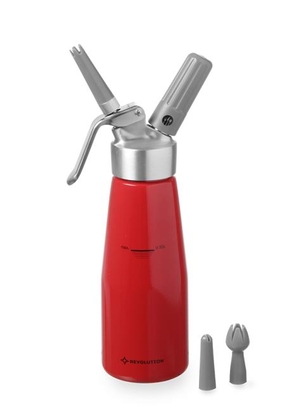 Syfon do bitej śmietany, HENDI, Kitchen Line, czerwony, 0,5L, czerwony, o80x(H)260mm 