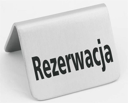 Tabliczka informacyjna "Rezerwacja"  