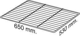 Półka ze stali plastyfikowanej, 650x530 mm 