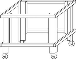Podstawa na kołach do pieca S105 H=600mm 