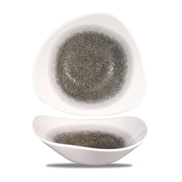Miska trójkątna Raku Quartz Black 