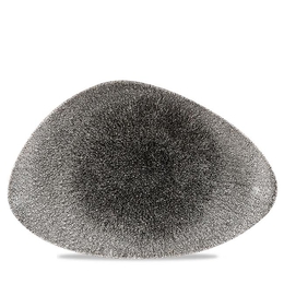 Talerz trójkątny Raku Quartz Blac 355x188mm