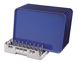 Kosz z otwartym bokiem na tace CAMBRO CAMRACK® do zmywarek 500x500, szary 